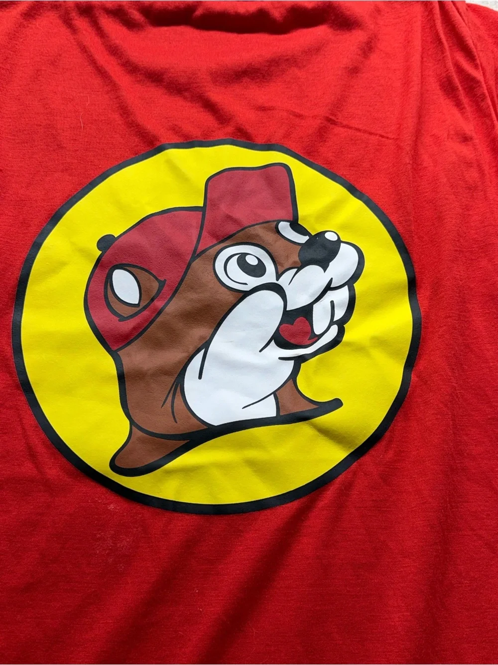 Buc-ee’s Pet Essentials Dog T-Shirt Red Logo XXL 2XL NWT Beaver Texas